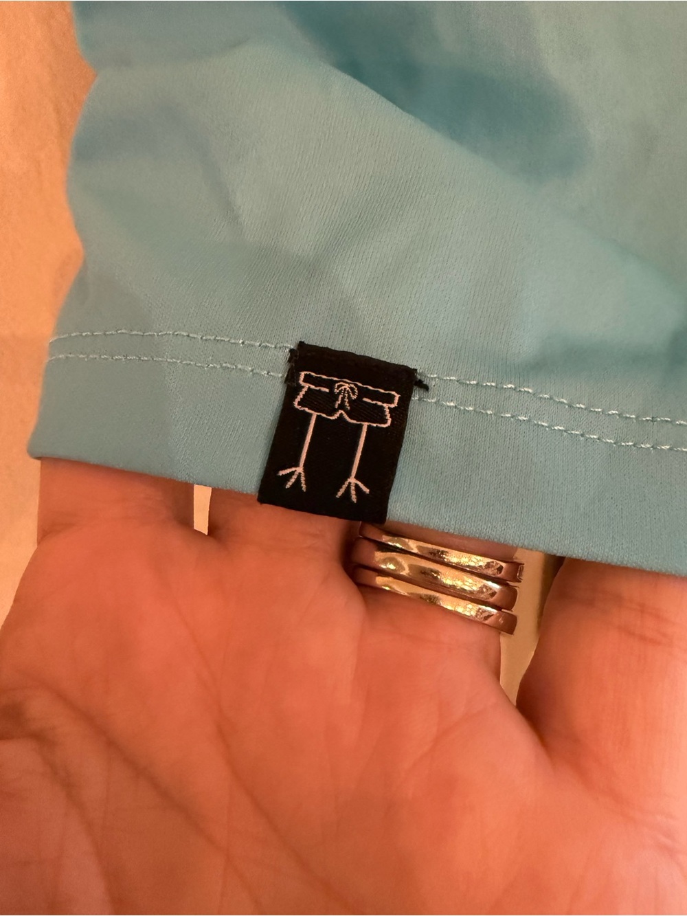 Chicknlegs Sky Blue PWR Crop Top XS NWOT - Picture 5 of 7